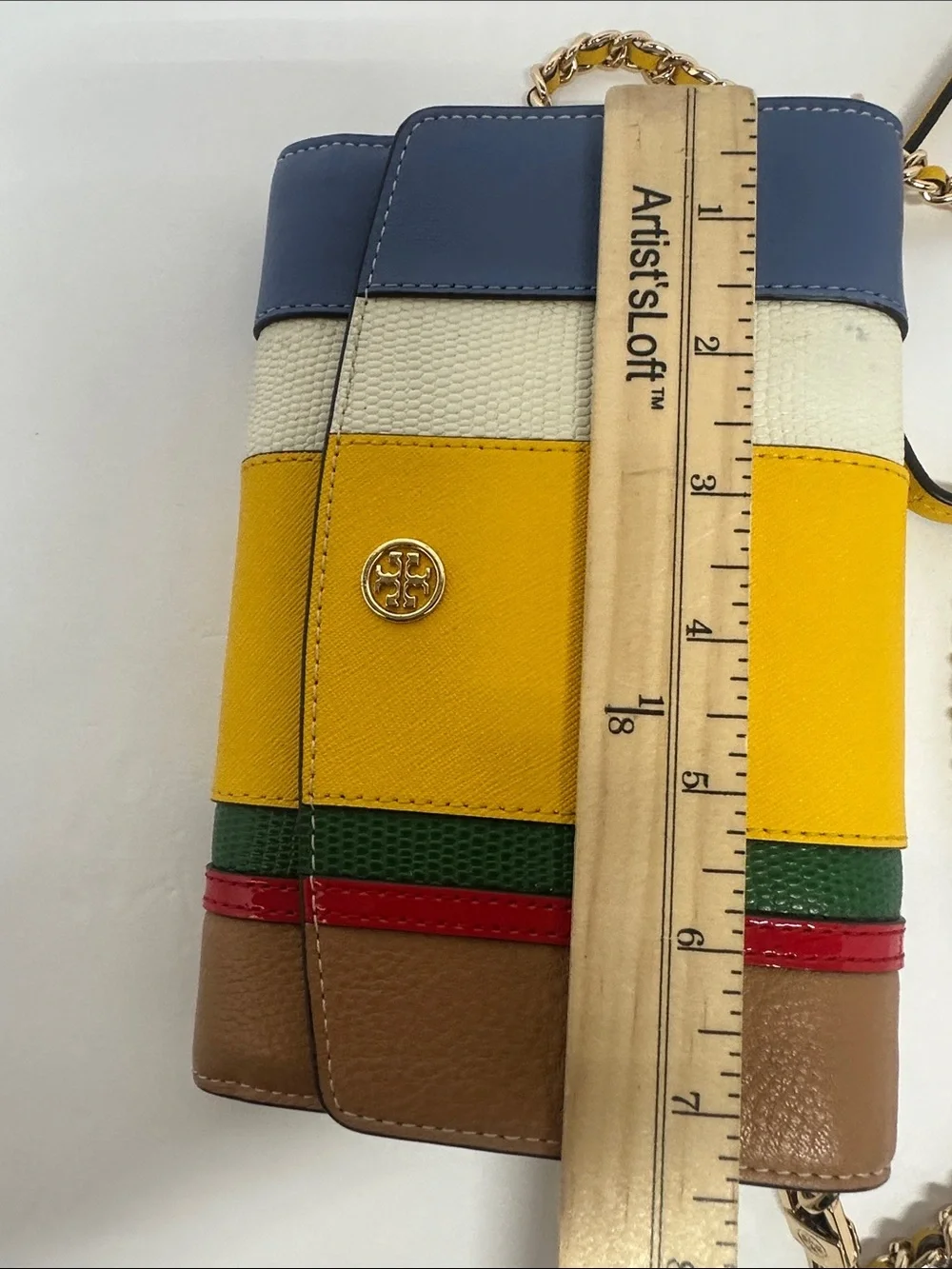 Tory Burch Robinson Ballon Stripe Convertible Shoulder Bag MSRP 498